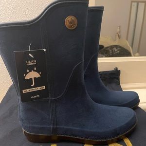 Navy Rain Boots